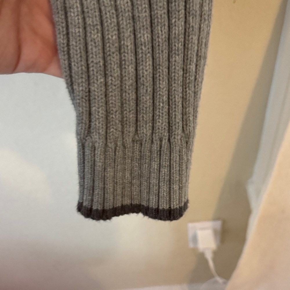 St. John's Bay Men's Charcoal Zip-Up Sweater - Picture 3 of 7